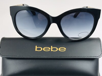 New BEBE BB7167 001 Jet Black & Gold PEACEFUL Sunglasses  display picture 3