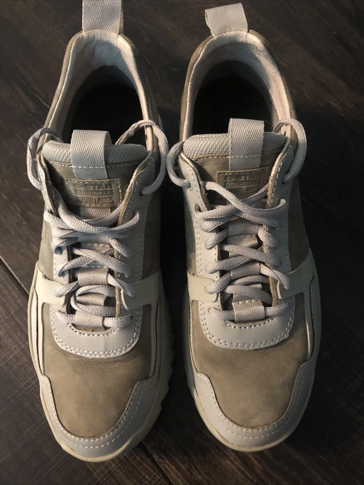 G-Star Raw Rackam Rovic Mens Casual Shoes Sneakers 10 Grey Beige Athletic - Image 2 of 4
