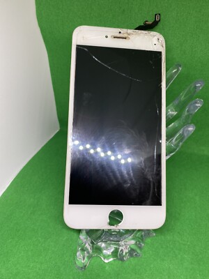 AM iPhone 6s Plus LCD Screen Display White after Market Cracked Good LCD