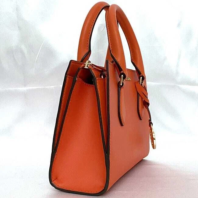 Michael Kors Bolso 2 Vías Naranja 35S3G6HS5L ec-20069 Sin Usar Buen Estado Cuero Foto 2 de 4