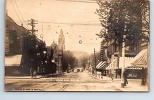 RPPC Real Photo Postcard Moline Illinois Fifth Avenue Posted 1907 DPO Rapatee