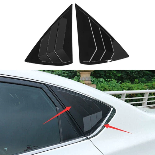 For Nissan Sentra Sylphy 2013-2019 Gloss Black Rear Window Louver Shutter Cover - Foto 2 di 9