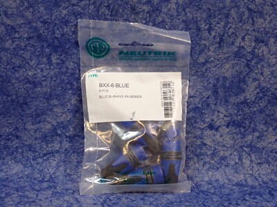 NEW Neutrik BXX-6-BLUE Color Coding Boot Bushing for FXX/MXX, 5 Pack (BN33)
