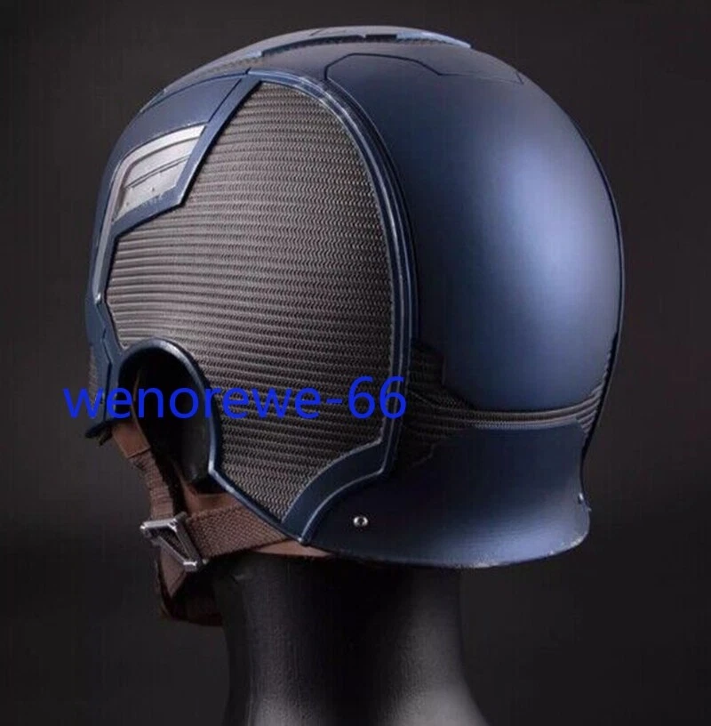 US Ship!! 1/1 Wearable Captain America Helmet Marvel Halloween Cosplay Mask Prop - Image 4 of 4