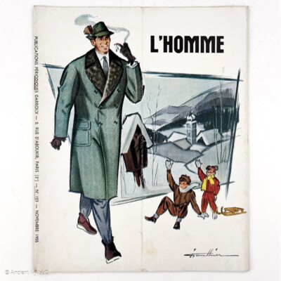 L'Homme, no 153 Nov 1955 - RARE Vintage Mid-Century French Menswear ...