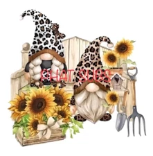 Sublimation Print Farming Gnomes Ready to Press Heat Transfer