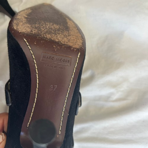 MARC JACOBS Made in Italy Suede Leather Ankle Strap Heels 7.5 - Picture 4 of 4