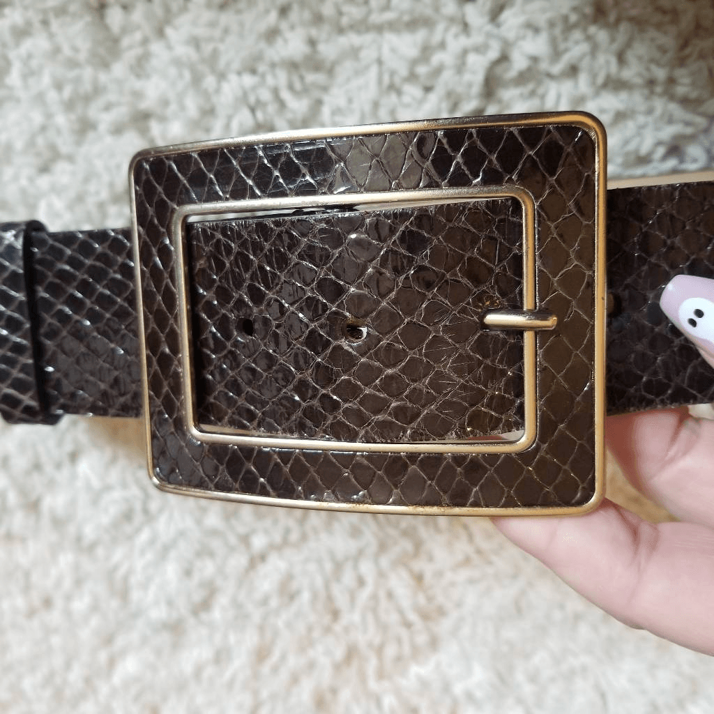 Banana Republic Leather Snakeskin Belt XS | eBay display picture 1