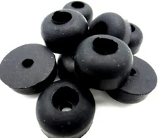 Screw Bolt On Rubber Bumper Pad Foot Has #2 3/32"Screw Hole, 5/8" Pad 5/16" Tall