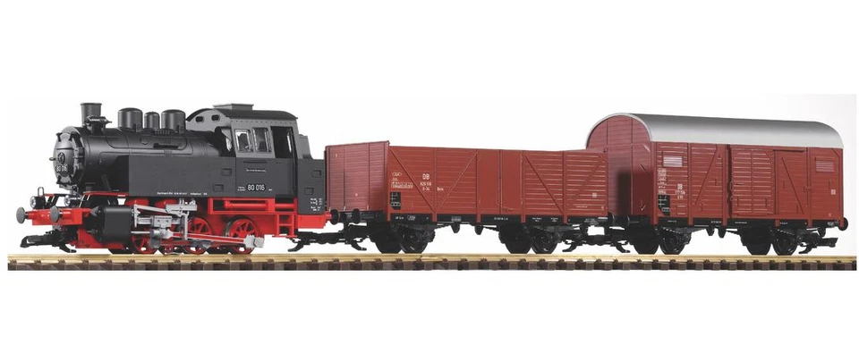 Piko G 37120 - G Start-Set Güterzug BR 80 (inkl. Sound+Dampf) Neuware