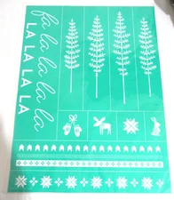 Chalk Couture Chalk Stencil Fa La La Size E 24" X 18" Christmas Holiday Theme