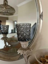 Kerzenglas Glasaufsatz Smoke Raute KRÖMER Teelicht Kerzenständer Edel Angebot