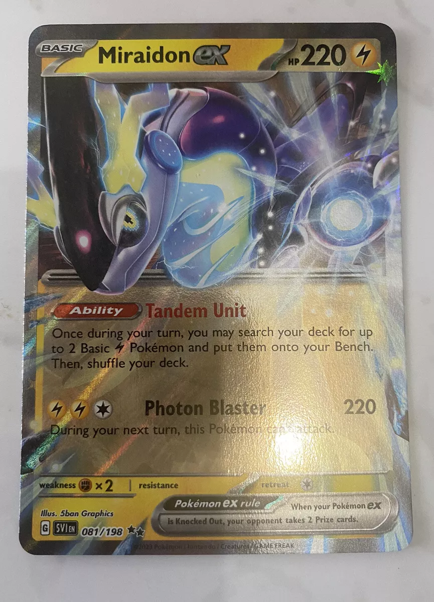 Miraidon ex 081/198 Pokemon TCG Scarlet Violet Rare Holo Box Fresh Card