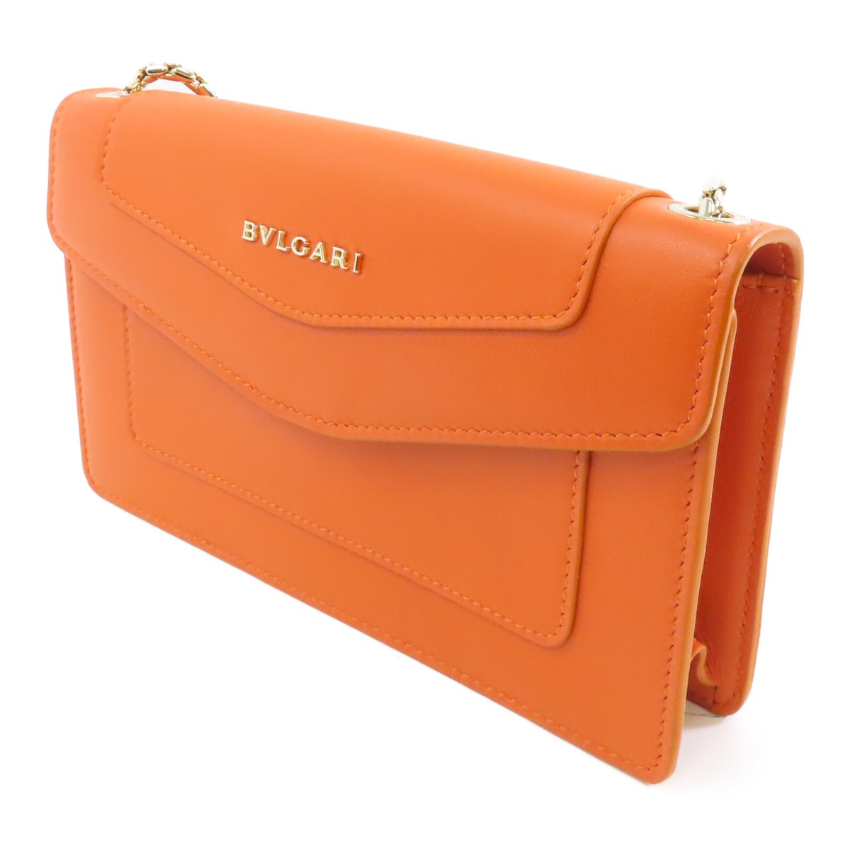 BVLGARI GHW Chain Shoulder Bag Crossbody 285886 Calfskin BVLGARI GHW Chain Shoulder Bag Crossbody 285886 Calfskin