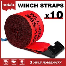 X-bull 10 Pack 4 X 30 Winch Truck Straps Wflat Hook For Towing Red 18000 Lbs