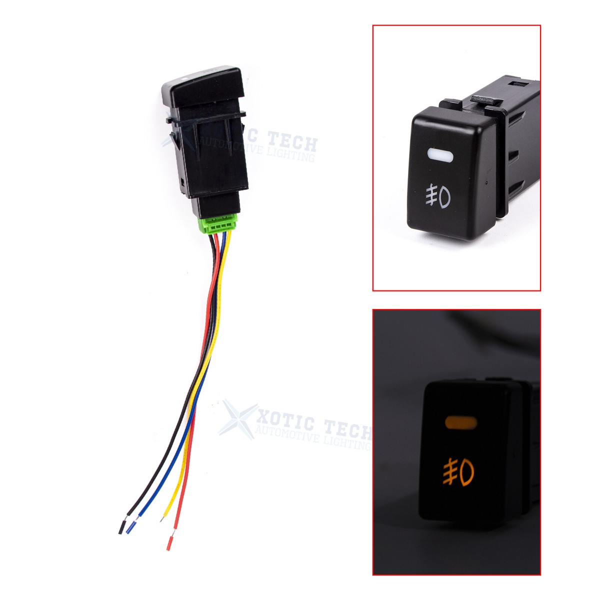 OE Fit 4-Pole 12V Push Button Switch w/LED Indicator Lights For