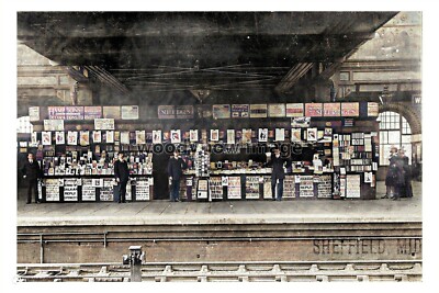 ptc3737 - Yorks - Großer Bücherstand in Midland Railway Stn. Sheffield - Print 6x4