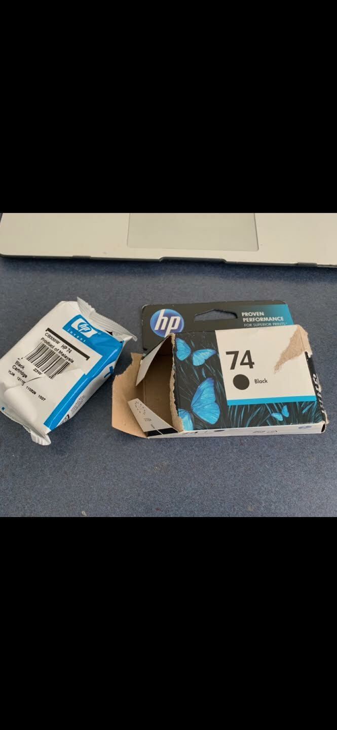 HP 74 Original (CB335WN) Black Noir Ink 