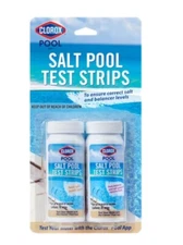Clorox Salt Pool Test Strips, 10 Strips-Salt Level, 25 Strips Balancer/Chlorine