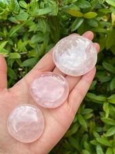 Rose Quartz Smooth Stone,1.5"-2" Polished Rose Quartz Palm Stone, Wholesale Lot