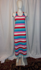 UNBRANDED Women's Multi-Colored Striped Maxi Dress SIZE L