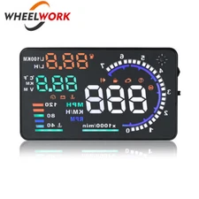 OBD II Car HUD Head Up Display 5.5'' Dash Screen Digital Speedometer Projector.