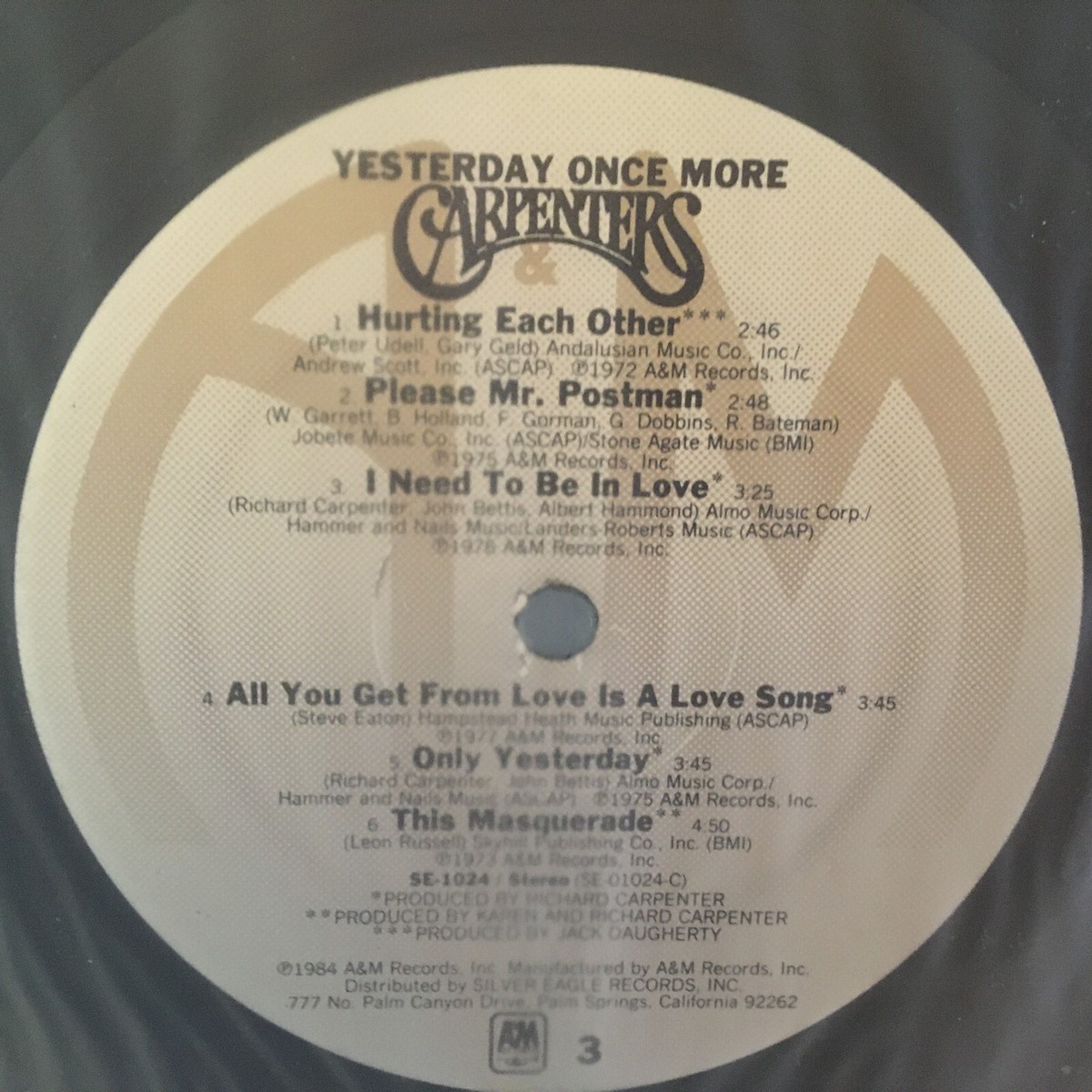CARPENTERS LP YESTERDAY ONCE MORE | eBay