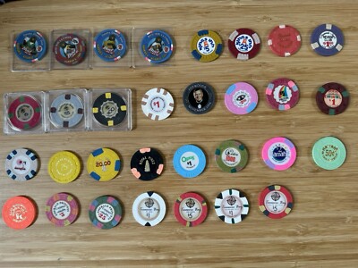 Paulson (and some TRK/other Molds) Poker chip Singles/Samples Lot