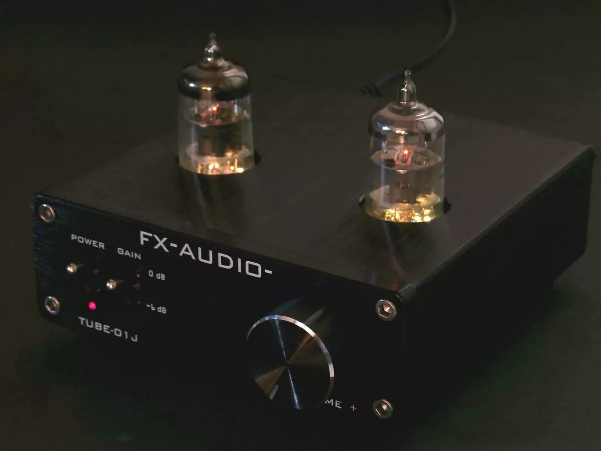 FX-AUDIO- TUBE-01J Tube Preamplifier Line Amplifier NFJ Original Model Black