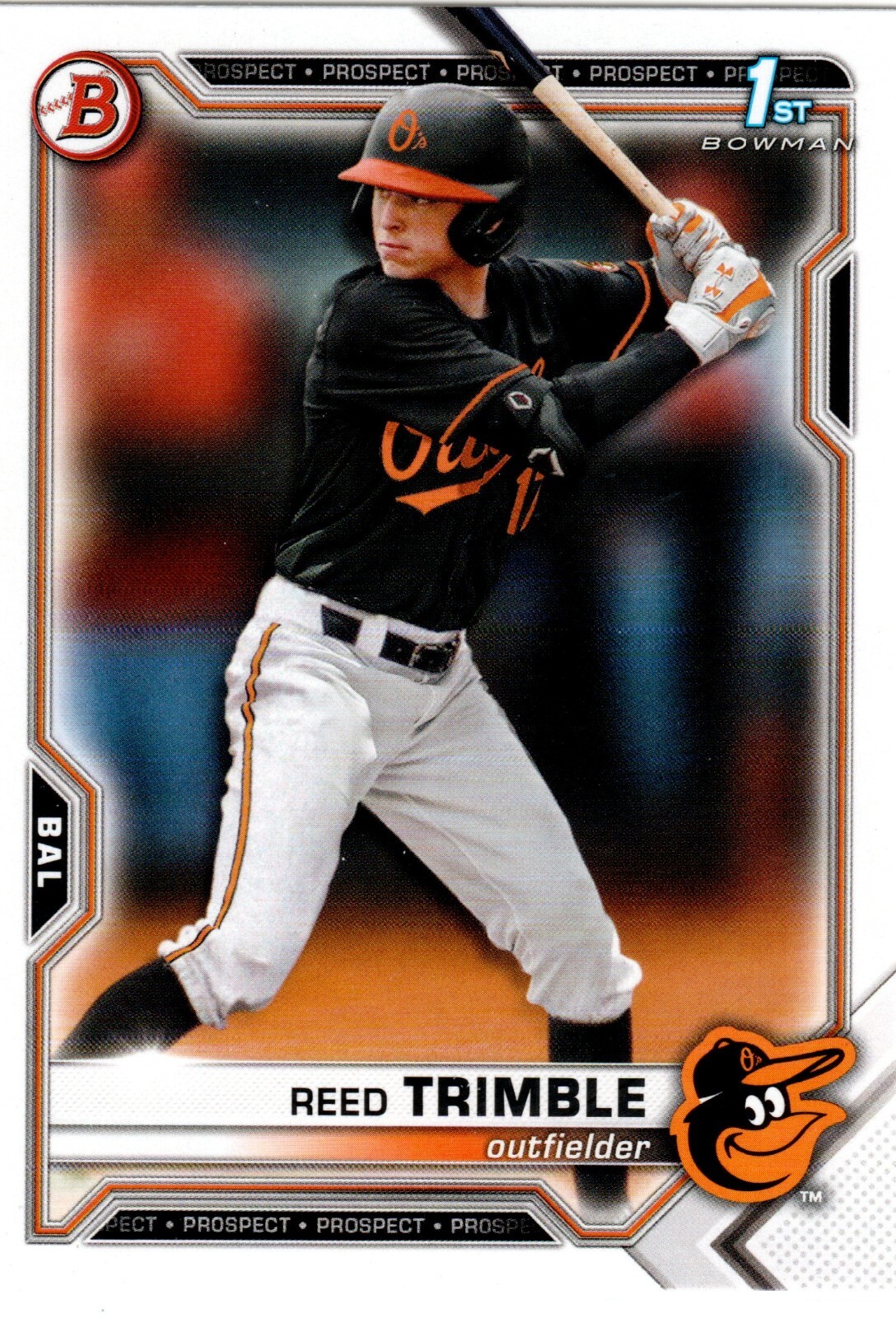 Reed Trimble Baltimore Orioles 2021 Bowman Draft 1st Bowman