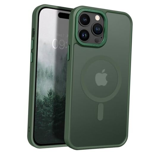 Magnetic for iPhone 14 Pro Case [Compatible with Magsafe] Forest Green