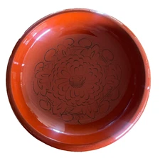 Japanese red Lacquerware Echizen Region Artisan Plate bowl Shikki urushi wear