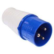 Blue 3 Pin 16A / 32A 230V Industrial Connector Plug Socket Male Female 2P+E