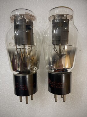 RCA Radiotron 2A3 Top Spring Black Plate Foil Getter Excellent Tested Matched