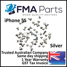 iPhone 5S White Silver OEM Full Screw Set Kit Bottom Phillips Pentalobe Star New