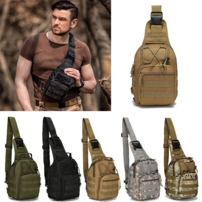 Umhängetasche Schultertasche Brusttasche Molle Sling Rucksack Sport