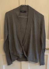 ZARA grey soft wrap cardigan size small