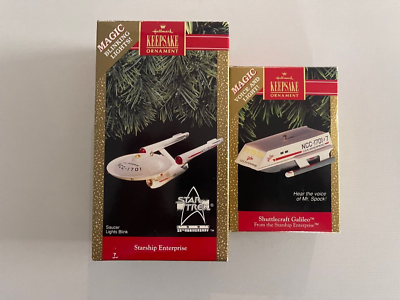 Ornements De Noël STAR TREK TOS - USS Enterprise 1991 & Galileo 7 1992 - Occasion