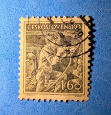 1954 Czechoslovakia Postage Stamp Used Vintage Collectible