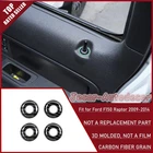 Carbon Fiber Inner Door Lock Pin Ring Cover Trim For Ford F150 Raptor 2009-2014