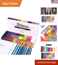 20 Color Face Paint Set with Professional Brushes - Ideal for SFX  Cosplay Art