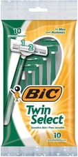 (Free Duty Tax) Bic Shaver Mens Twin Select Sensitive 10 Count (Pack of 2)
