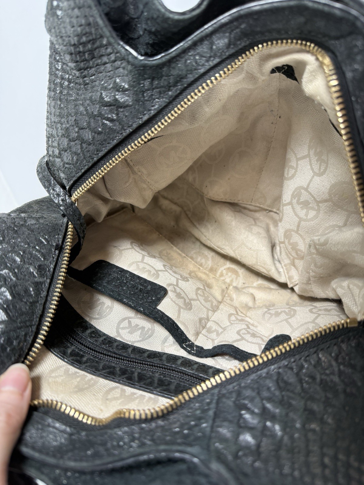 Michael Kors Bedford Black Snakeskin Python Leath… - image 12