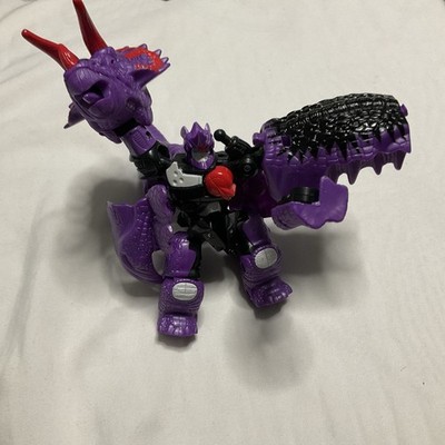 Transformers AoE Slug Purple Dinobot Figure Incomplete Beast Wars As-Is