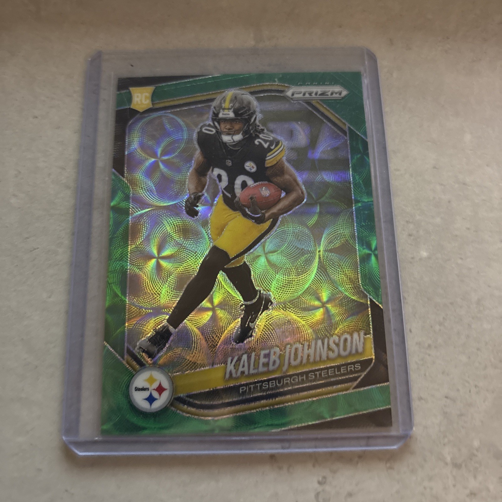 2025 Panini Prizm - Rookies Kaleb Johnson #375 Green Scope Prizm /75 (RC)