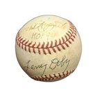 Larry Doby Phil Rizzuto Signed Baseball SGC Cert HOF Yankees Indians Auto