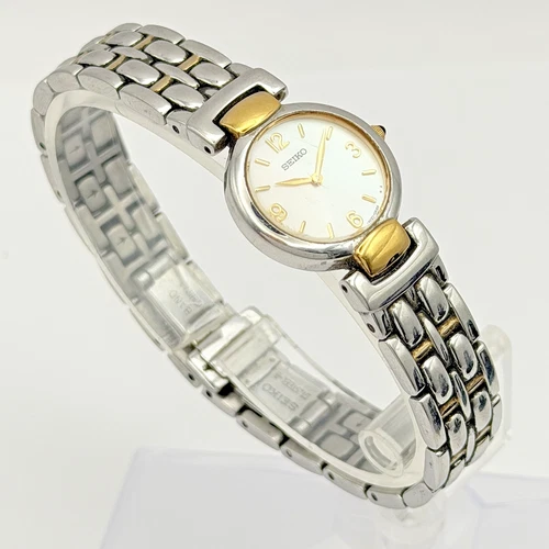 Vintage Seiko Two Tone Womens Watch 7.5"