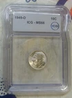 1949-D Roosevelt Dime ICG MS66
