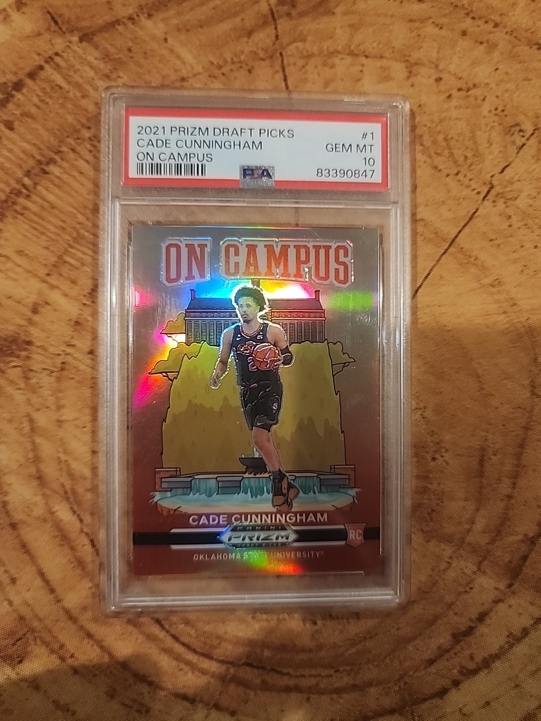 PSA 10 2021 PANINI PRIZM DRAFT PICKS ON CAMPUS CADE CUNNINGHAM