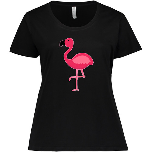 Inktastic Pink Flamingo Damen T-Shirt Übergröße Vögel Tiere süße Kleidung